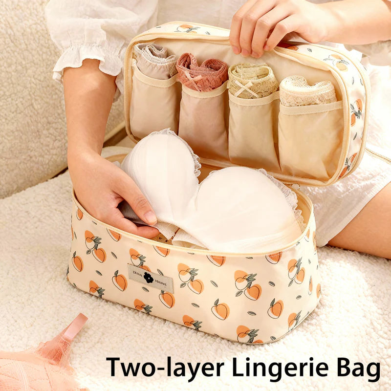 ✨Peach Print Underwear Travel Storage Organizer Bag 🎀