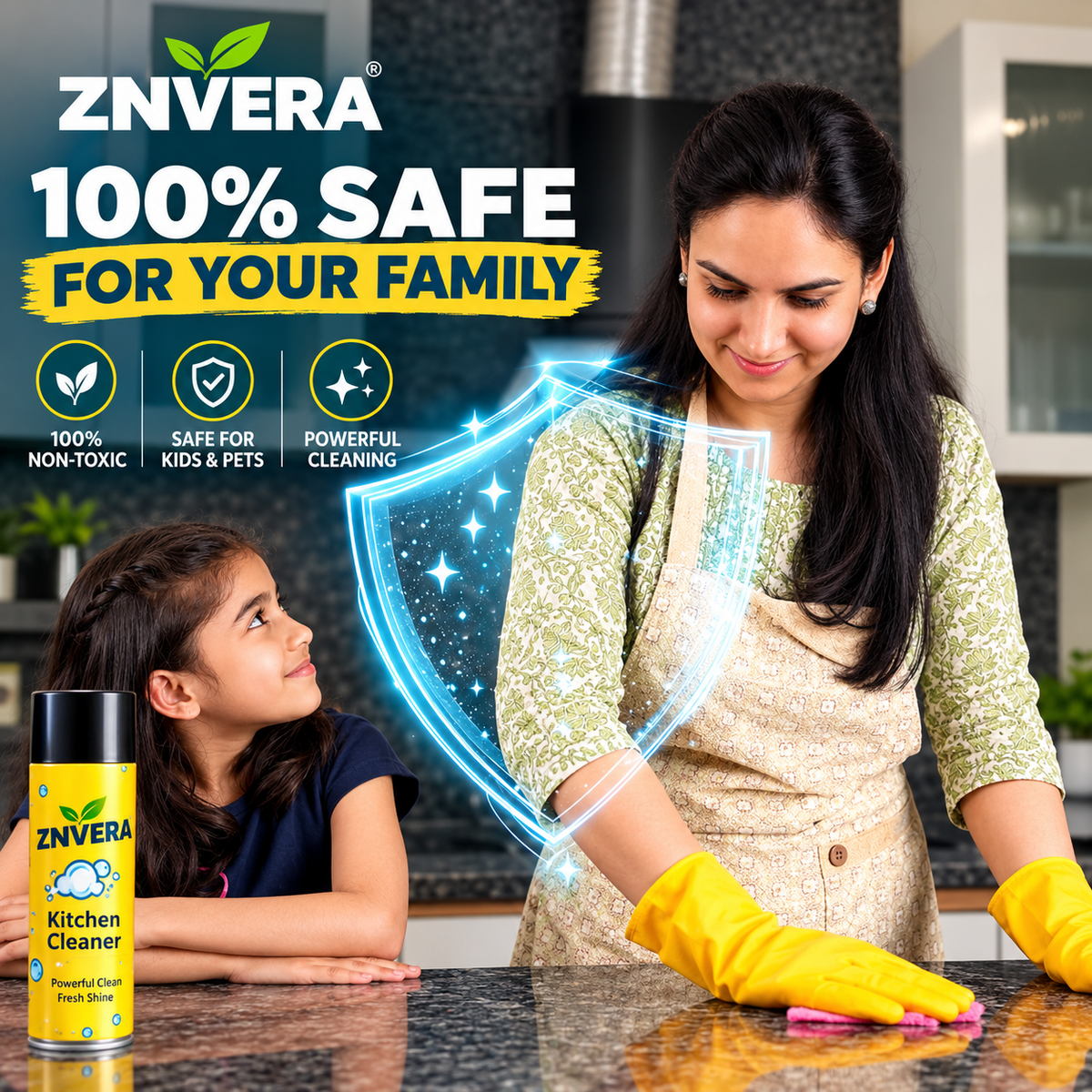 ✨India's #1 Foam-Based Complete Kitchen Cleaner & Disinfectant (Pack Of 2😍)