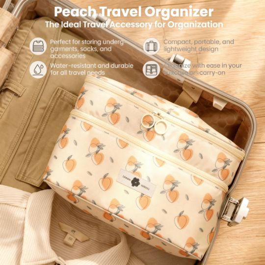 ✨Peach Print Underwear Travel Storage Organizer Bag 🎀