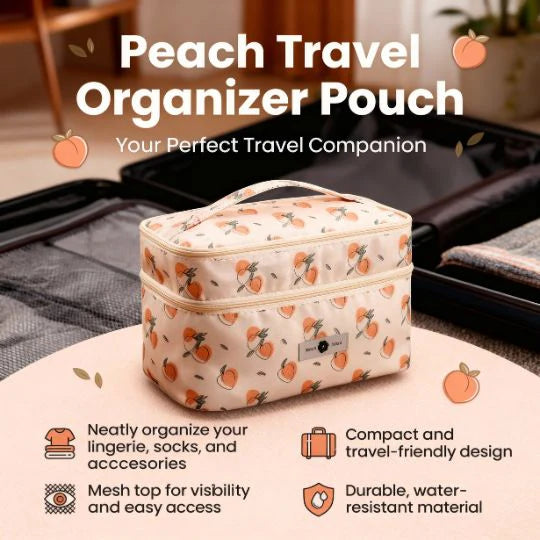 ✨Peach Print Underwear Travel Storage Organizer Bag 🎀