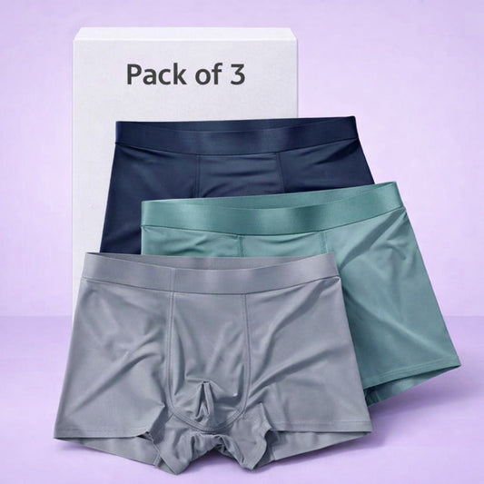Men's Ice Silk Briefs Boxers _ Buy 1 Get 2 Free @ Just Rs.699/-